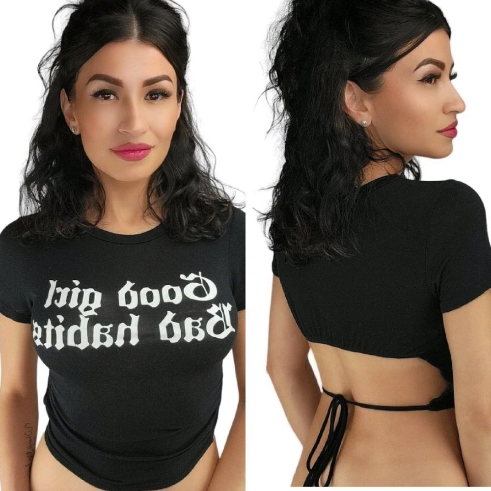Fashion‎ Nova Good Girl Bad Habits Cut-Out Tee